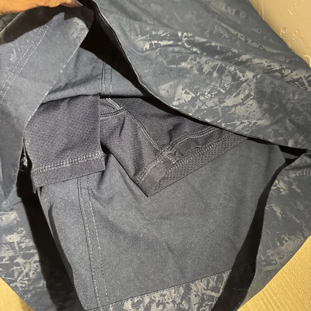 Orvis Skort Women XLarge Navy Blue Abstract Print Active Hiking Athletic Skort
